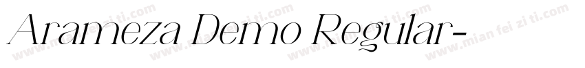 Arameza Demo Regular字体转换